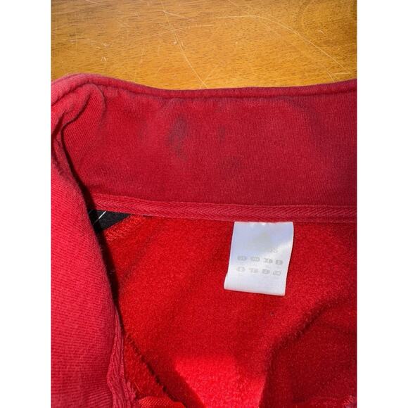 UW Badgers Adidas 3 Stripe Vtg Sweatshirt 1/4 Zip Pullover Mens XL Small Stain - Picture 5 of 14